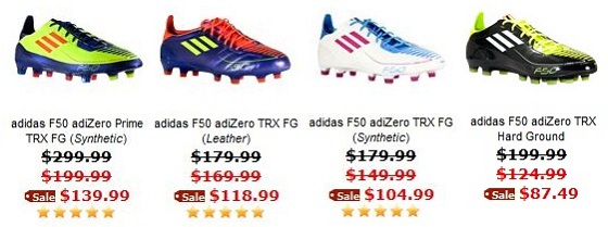 Adidas F50 adiZero - Clearance Sale | Soccer Cleats 101